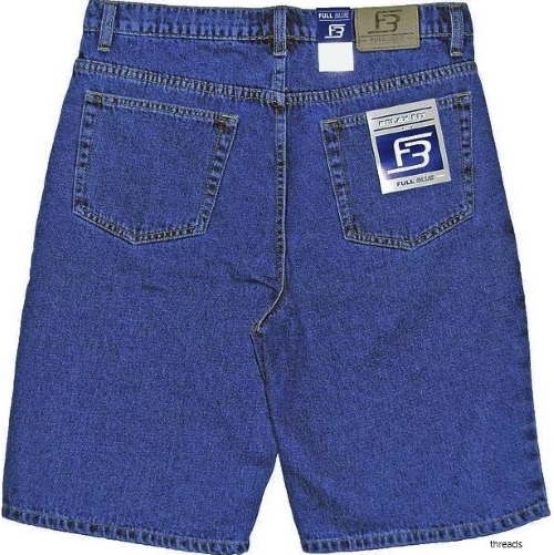 Full Blue Denim Shorts